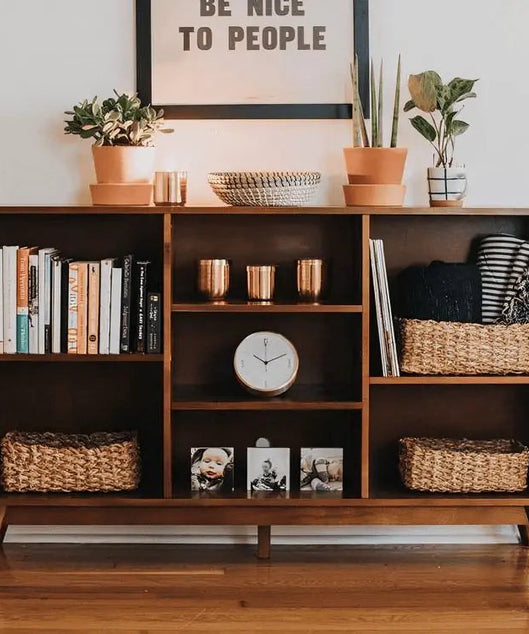 وحدة تخزين خشبية 140*35*85 سم - ROD343 - Homix