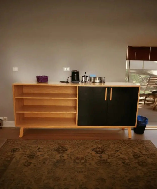 وحدة تخزين خشبية 160*35*90 سم - ROD350 - Homix