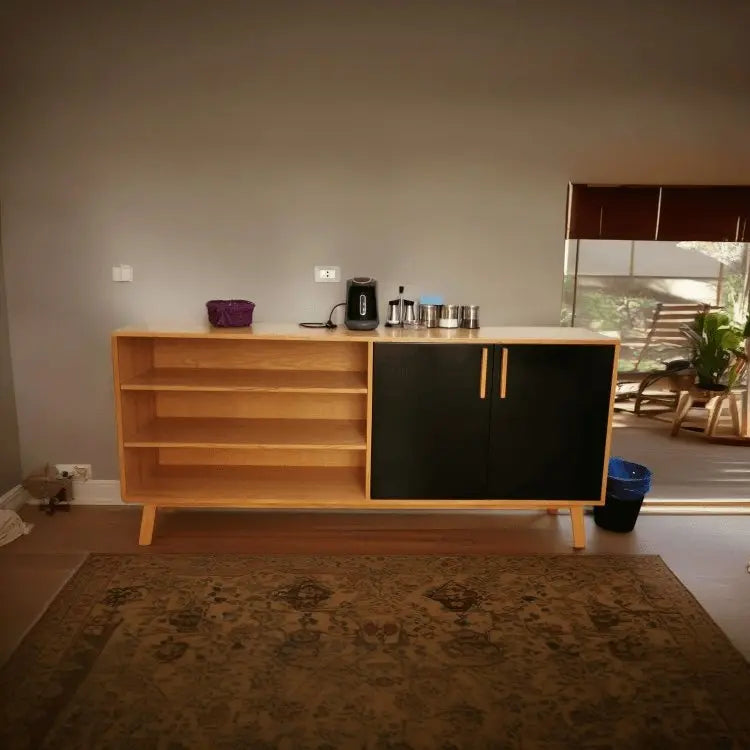 وحدة تخزين خشبية 160*35*90 سم - ROD350 - Homix