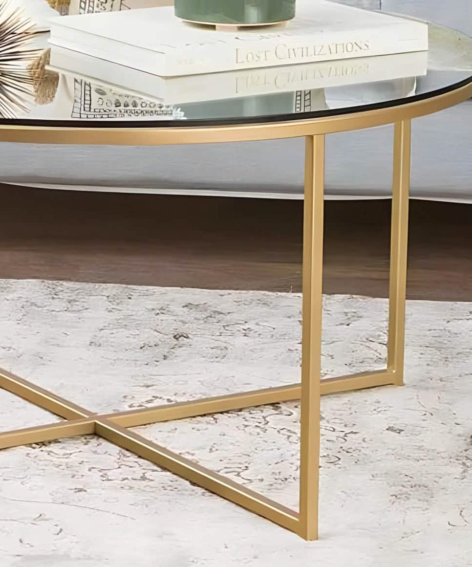 NArt202- ترابيزة قهوة زجاج