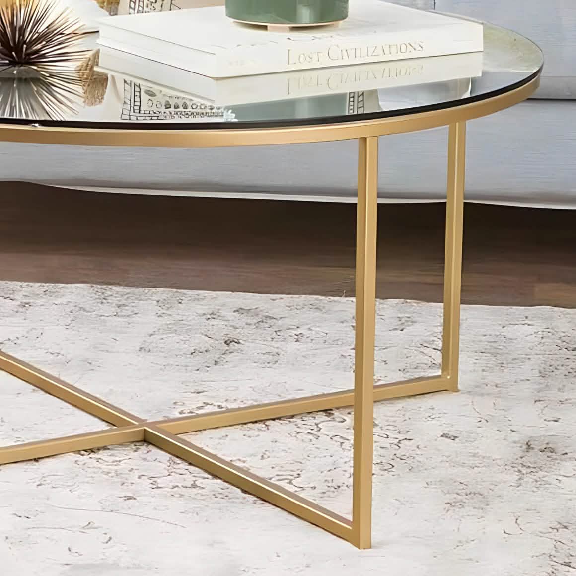 NArt202- ترابيزة قهوة زجاج