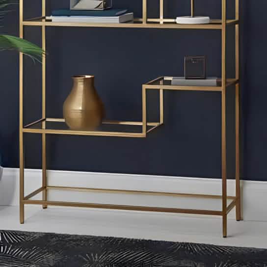 NArt149 - وحدة أرفف معدن و زجاج