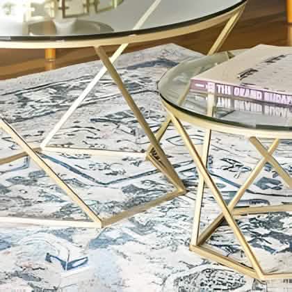 NArt208 - ترابيزة قهوة بسطح زجاج