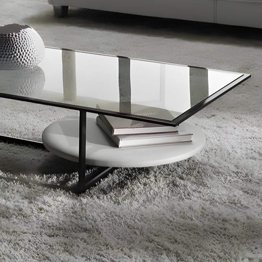 NArt212 - ترابيزة قهوة بسطح زجاج