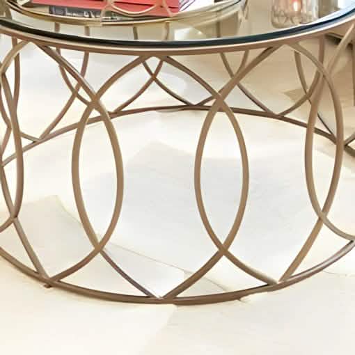 NArt218 - ترابيزة قهوة بسطح زجاج