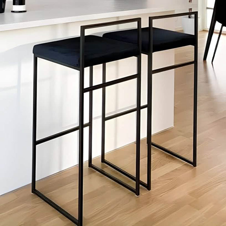 NArt267- Metal and fabric bar chair