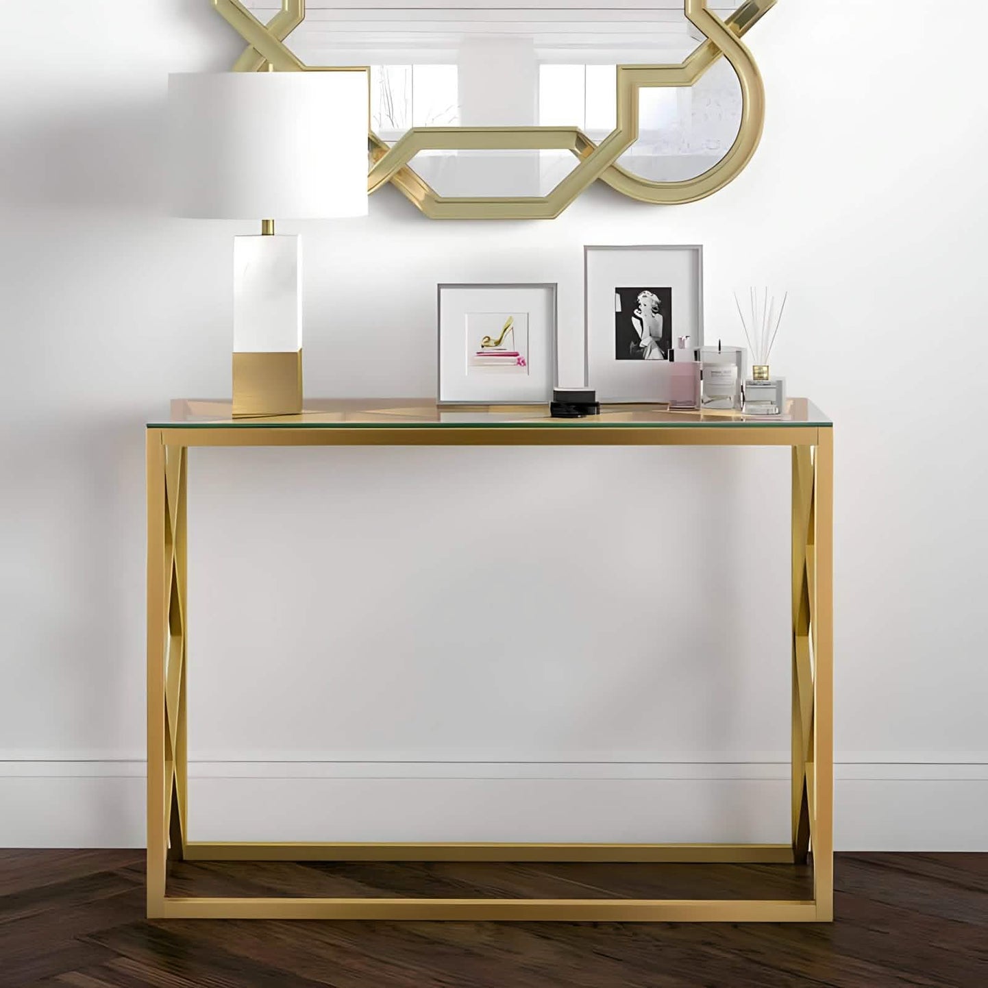 NArt131 - Glass Top Console 