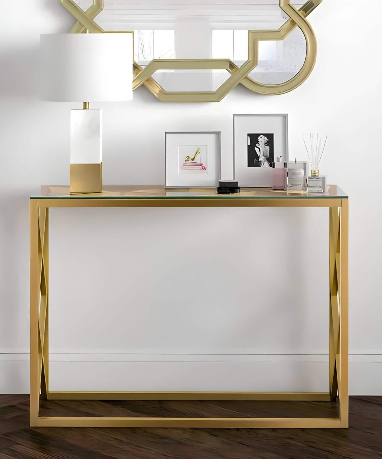 NArt131 - كونسول بسطح زجاج