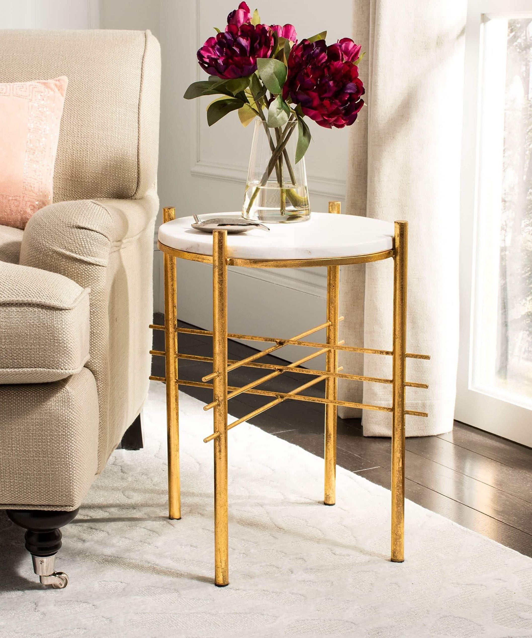 NArt110 - ترابيزة جانبية بسطح رخام