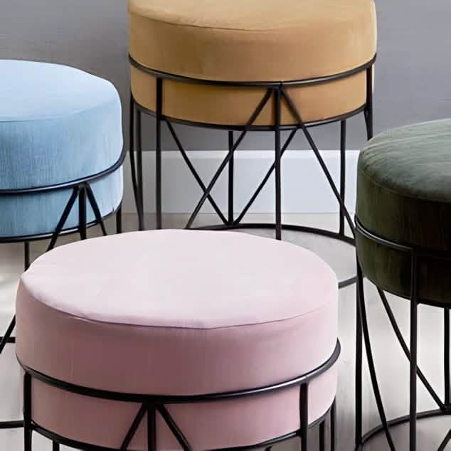 NArt260 - كرسي معدن و قماش