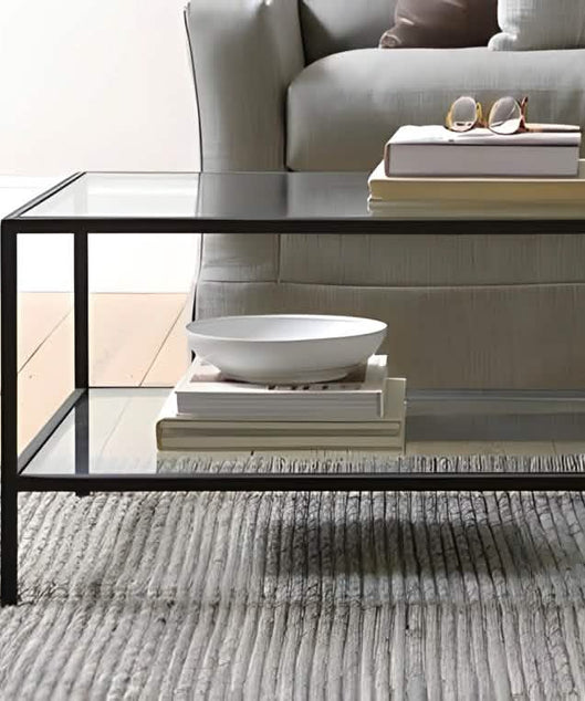 NArt214- ترابيزة قهوة بسطح زجاج