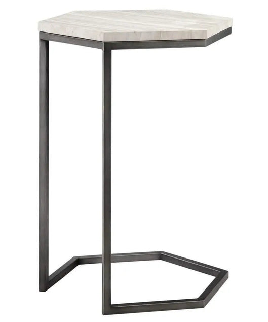 NArt50 - ترابيزة جانبية معدن بسطح رخام