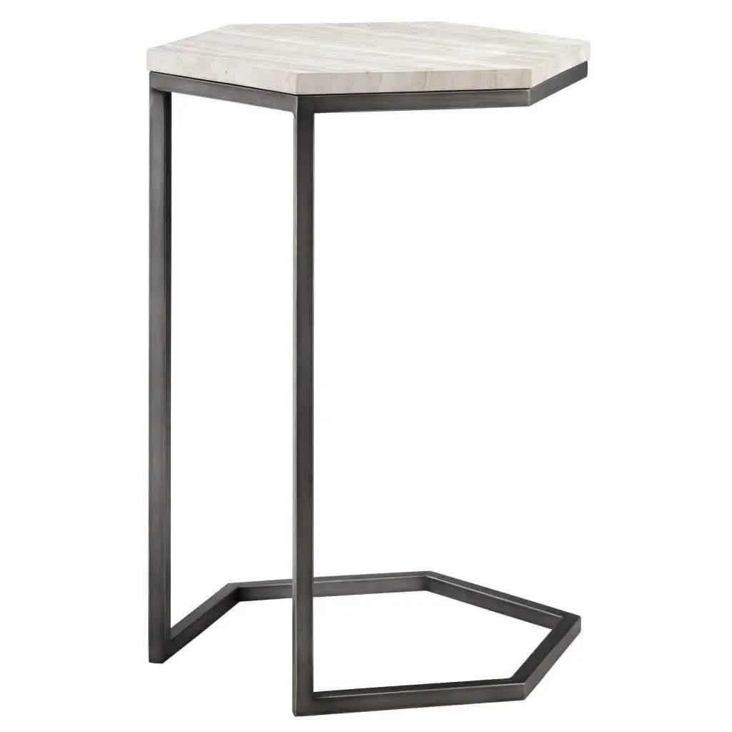 NArt50 - ترابيزة جانبية معدن بسطح رخام