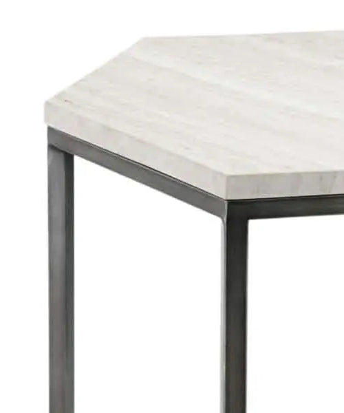 NArt50 - ترابيزة جانبية معدن بسطح رخام