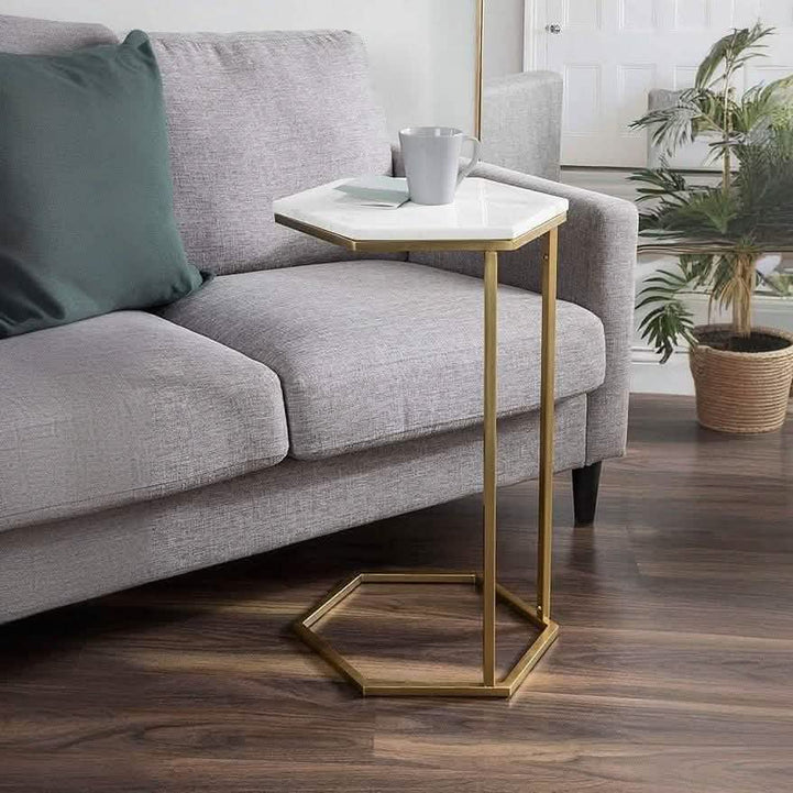 NArt117 - Marble Top Side Table