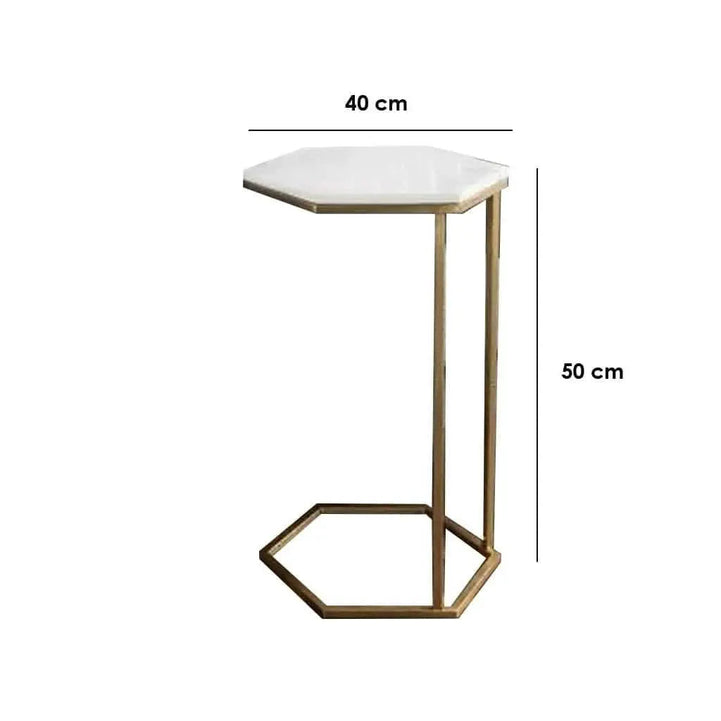 NArt117 - Marble Top Side Table