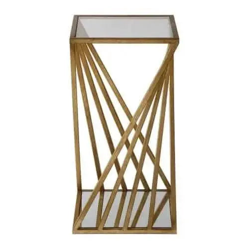 NArt123- ترابيزة معدن بسطح زجاج