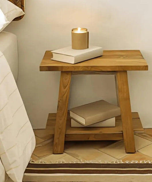 كومود خشب سويد طبيعي 43*29*55 سم - ROD246 - Homix