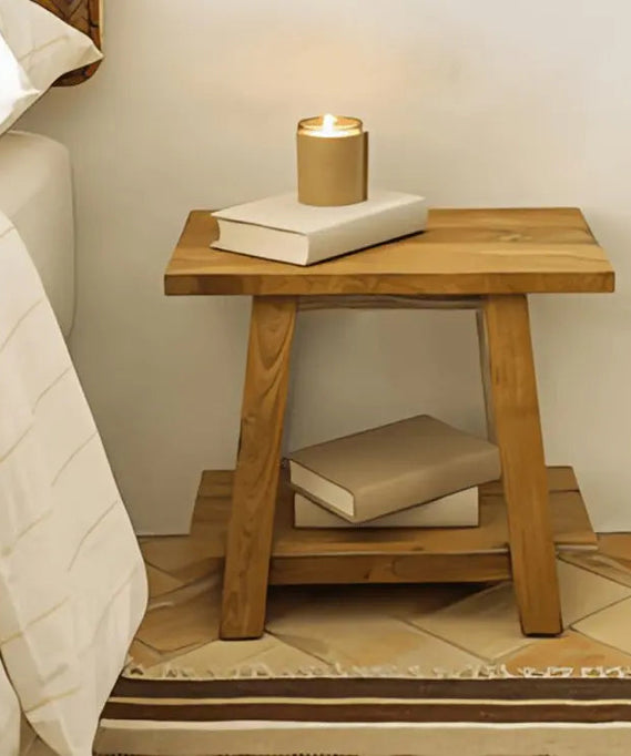 كومود خشب سويد طبيعي 43*29*55 سم - ROD246 - Homix