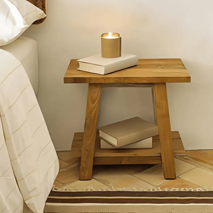 كومود خشب سويد طبيعي 43*29*55 سم - ROD246 - Homix