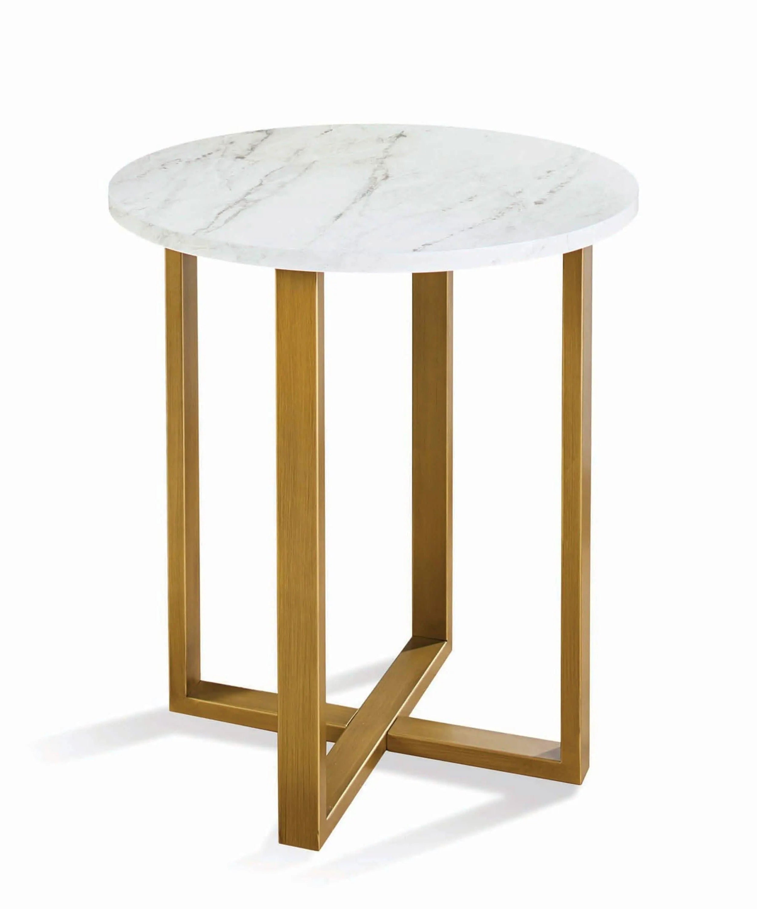 NArt121 - ترابيزة جانبية معدن بسطح رخام