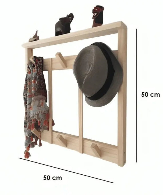 علاقة ملابس خشب موسكي 50*7*50 سم - ROD79 - Homix