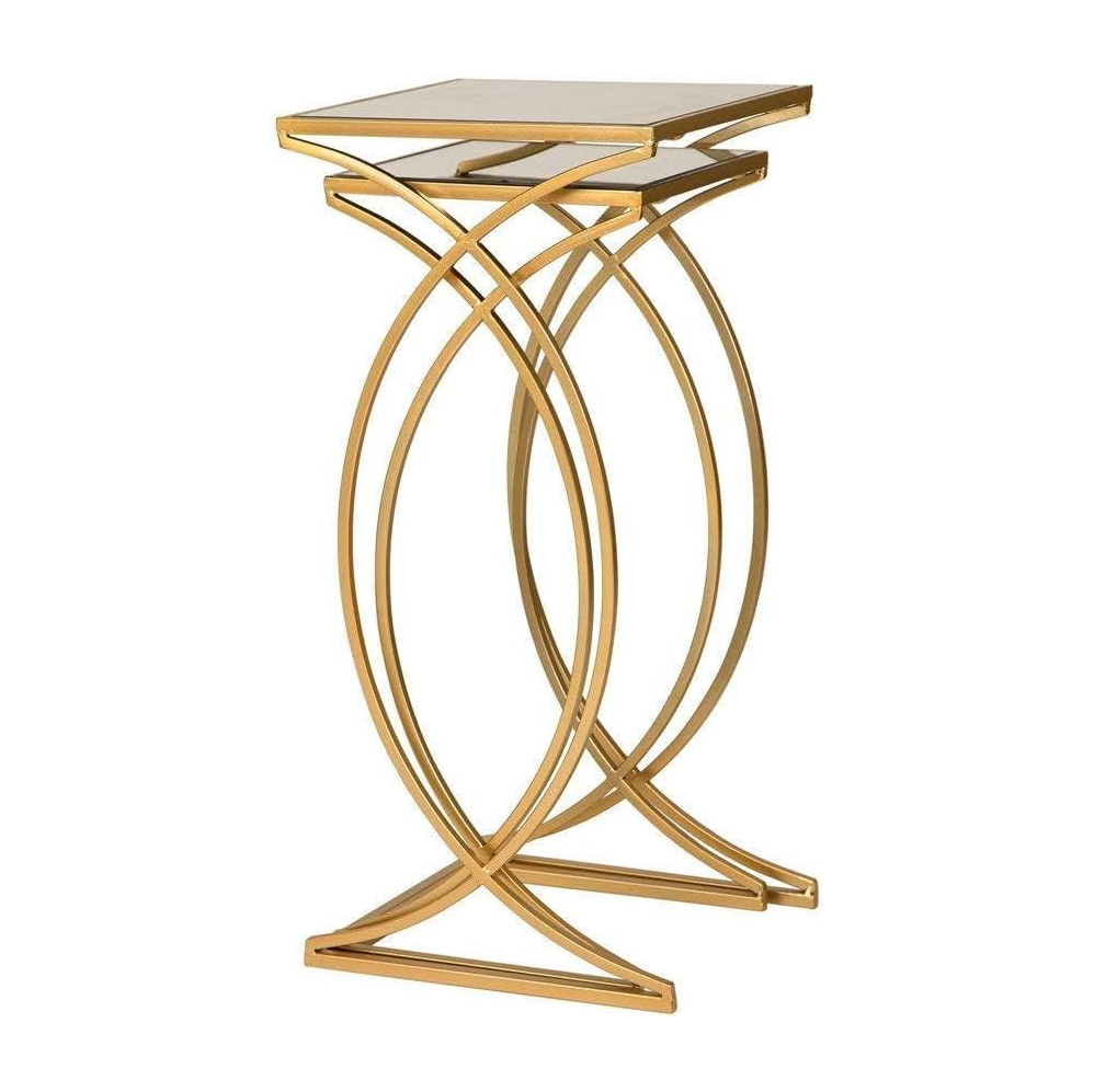 NArt191- ترابيزة جانبية بسطح زجاج