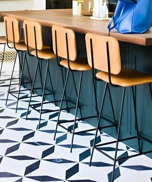 NArt251 - كرسي بار معدن و جلد