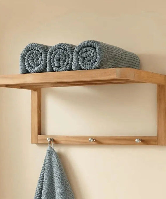 رف معلق خشب موسكي 55*30*30 سم - ROD65 - Homix