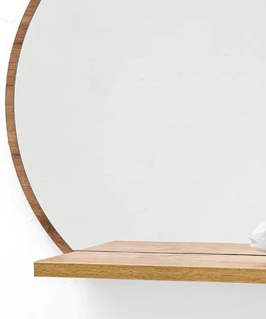 مرايا دائرية برف خشب موسكي 60*12*60 سم - ROD48 - Homix