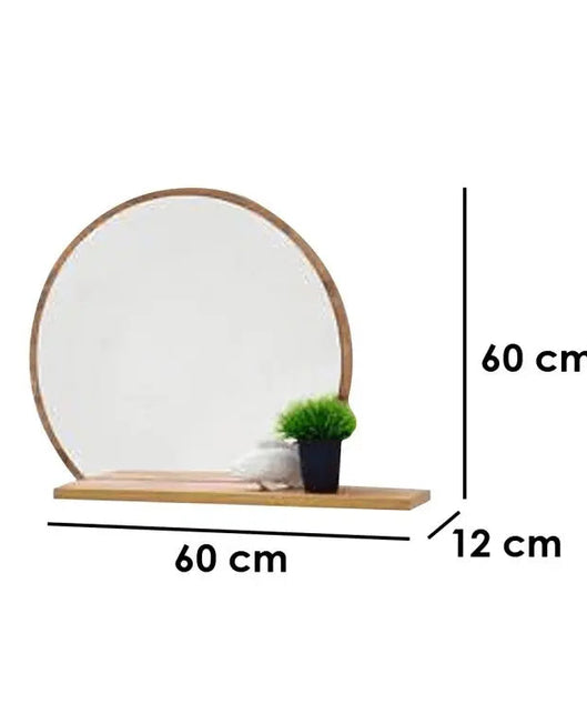 مرايا دائرية برف خشب موسكي 60*12*60 سم - ROD48 - Homix