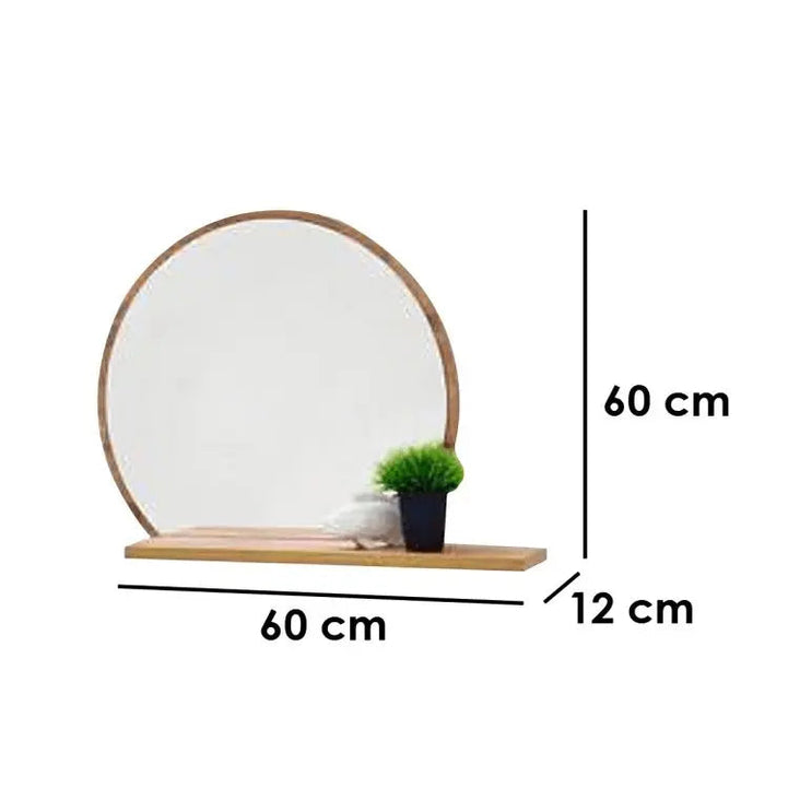مرايا دائرية برف خشب موسكي 60*12*60 سم - ROD48 - Homix