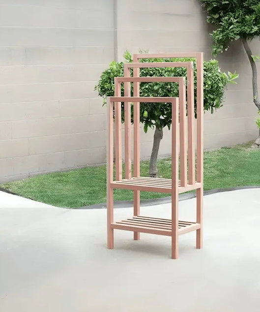 علاقة مزودة برفين خشب زان 60*40*137 سم - ROD70 - Homix