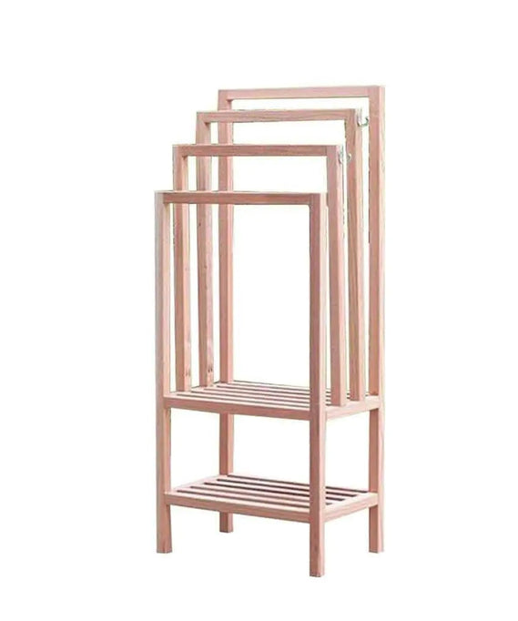 علاقة مزودة برفين خشب زان 60*40*137 سم - ROD70 - Homix