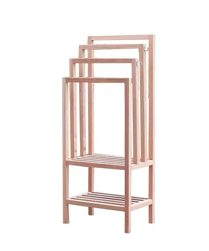 علاقة مزودة برفين خشب زان 60*40*137 سم - ROD70 - Homix