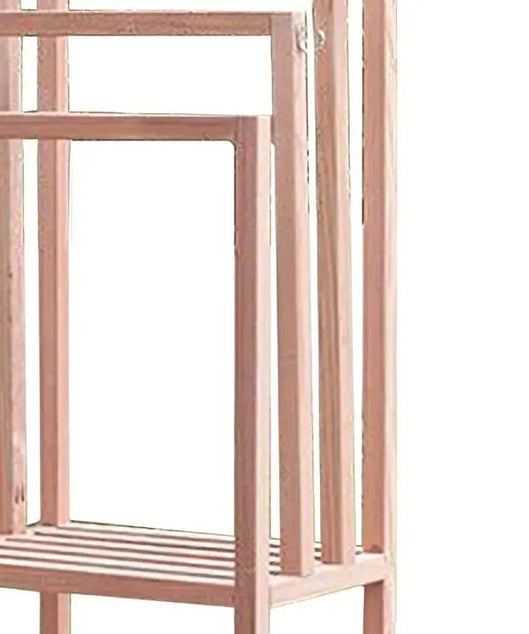 علاقة مزودة برفين خشب زان 60*40*137 سم - ROD70 - Homix