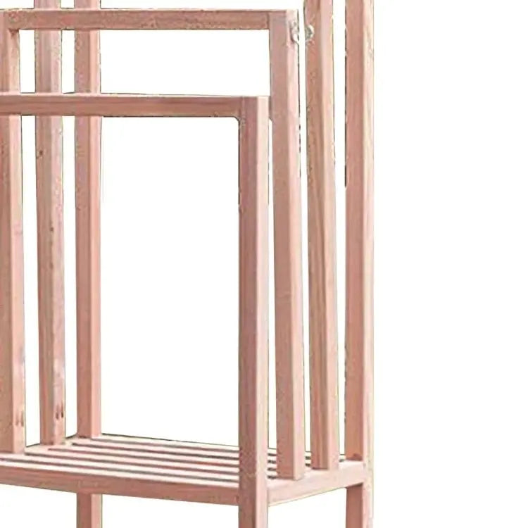 علاقة مزودة برفين خشب زان 60*40*137 سم - ROD70 - Homix