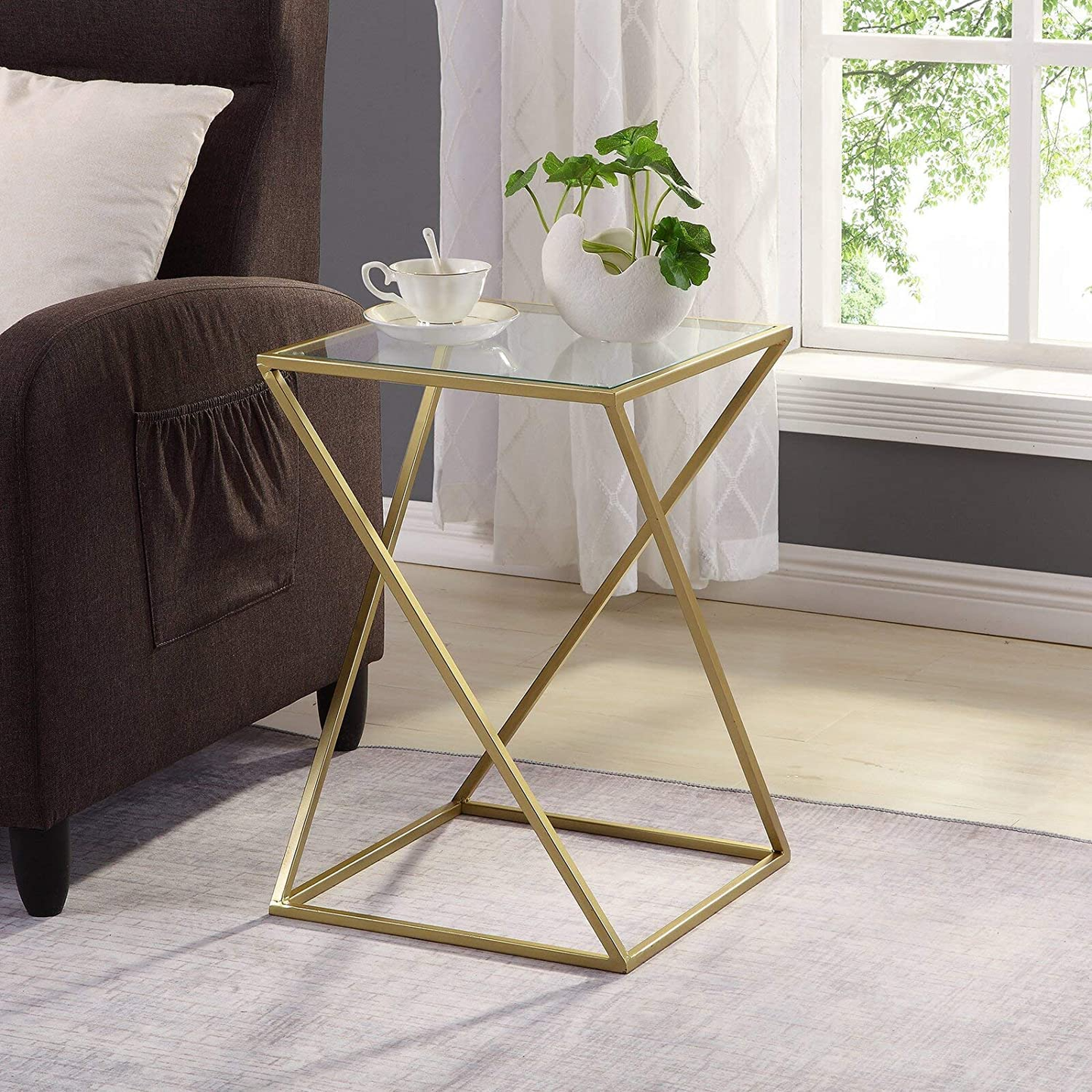 NArt197 - Glass Side Table