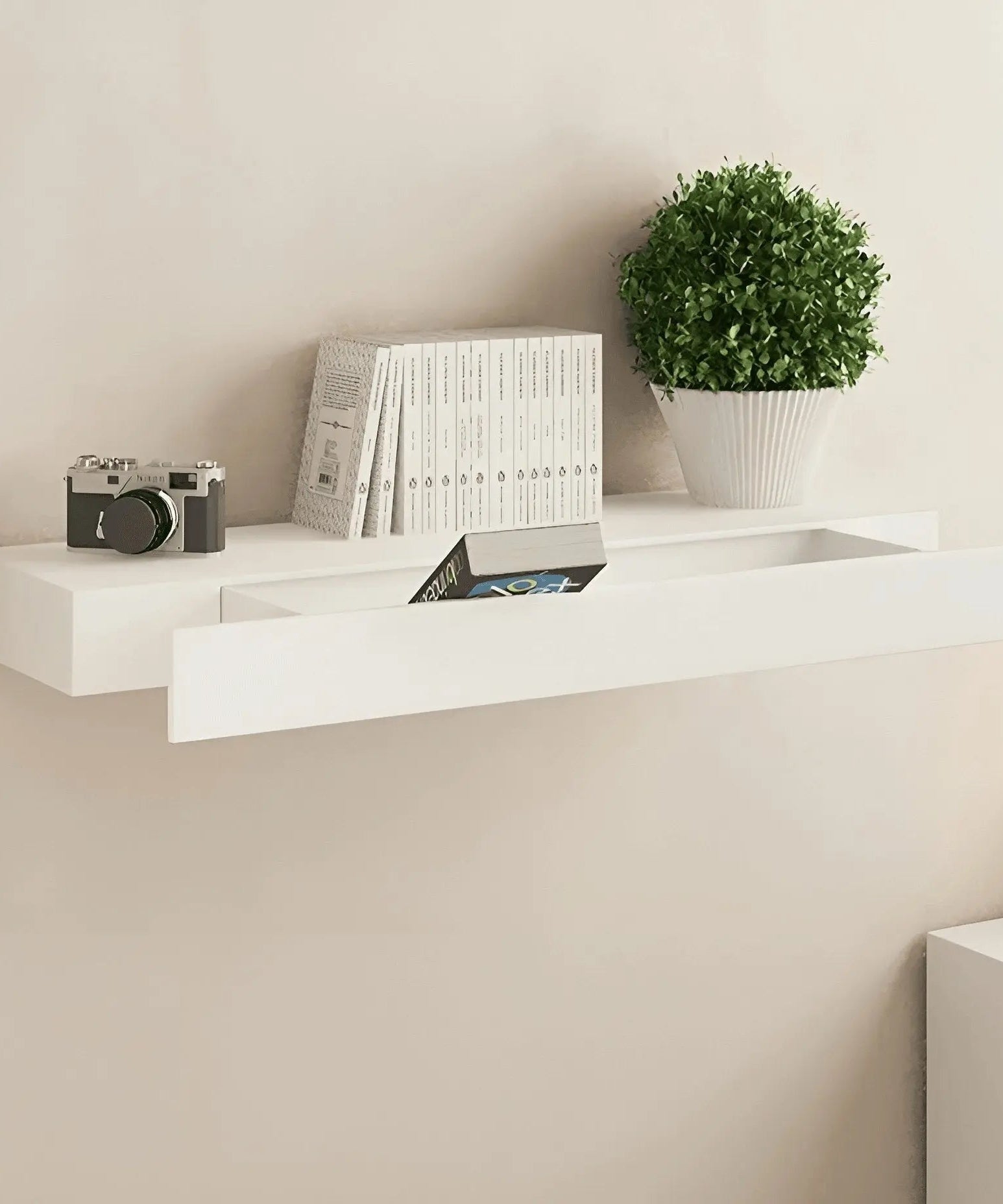 رف بدرج خشب كونتر 85*30*15 سم - ROD23 - Homix