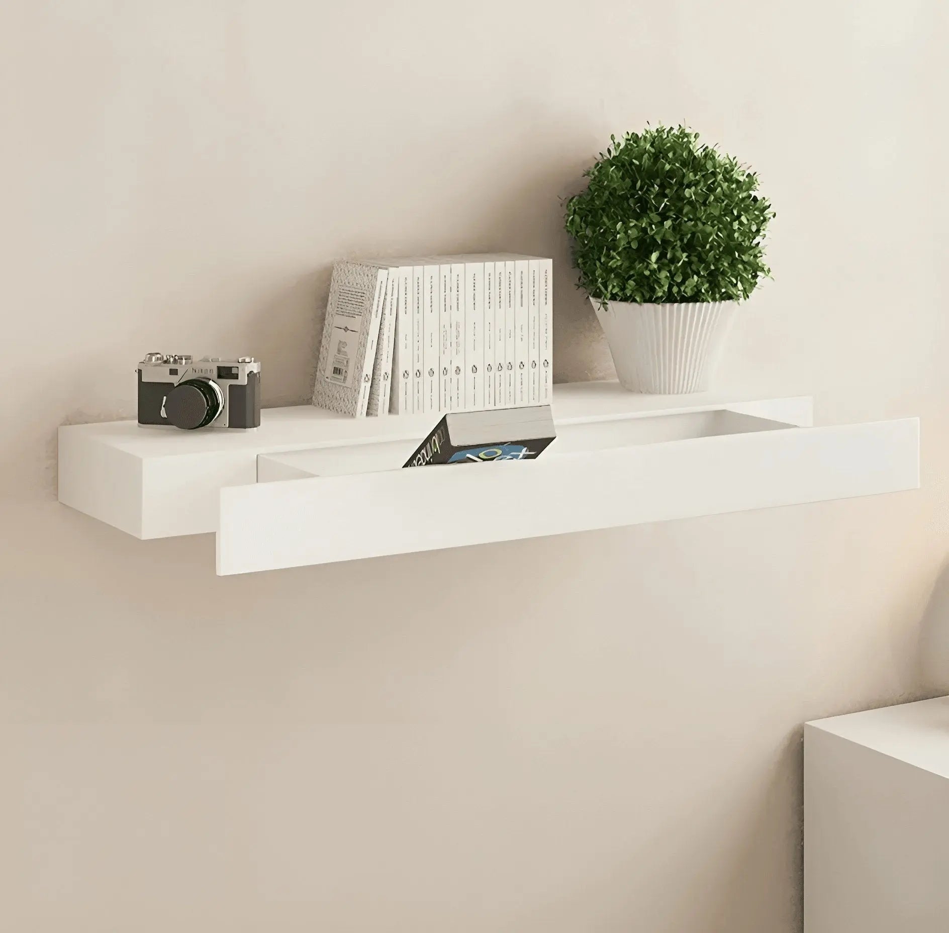 رف بدرج خشب كونتر 85*30*15 سم - ROD23 - Homix