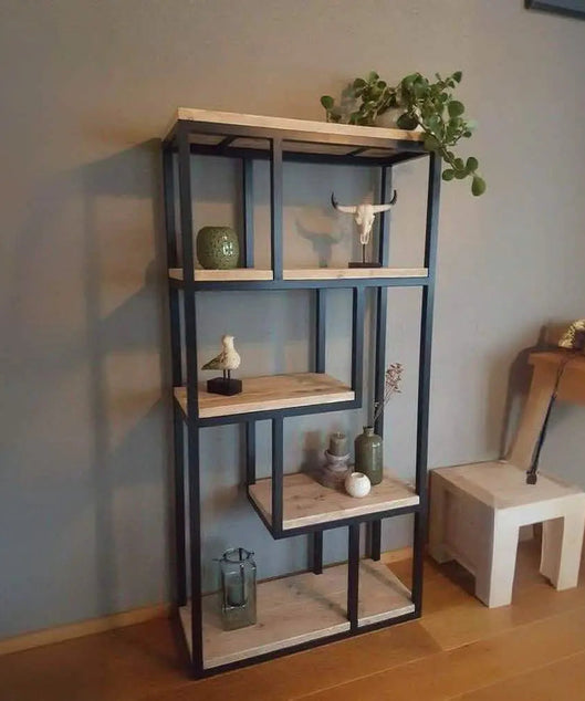 NArt111- وحدة تخزين بأرفف خشبية