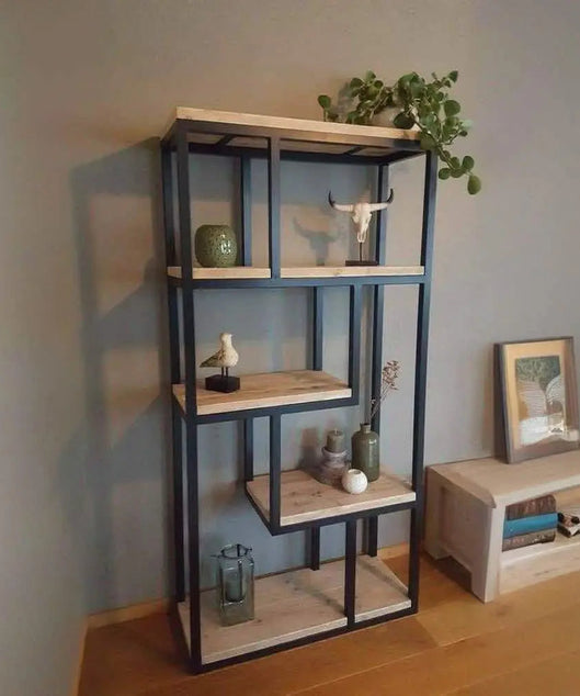 NArt111- وحدة تخزين بأرفف خشبية