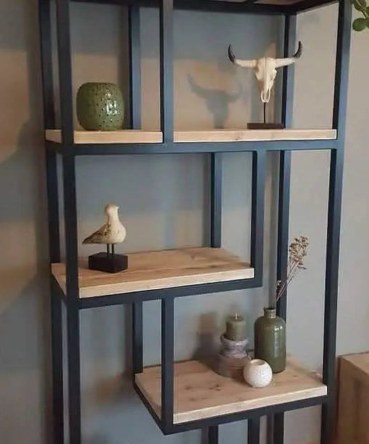 NArt111- وحدة تخزين بأرفف خشبية