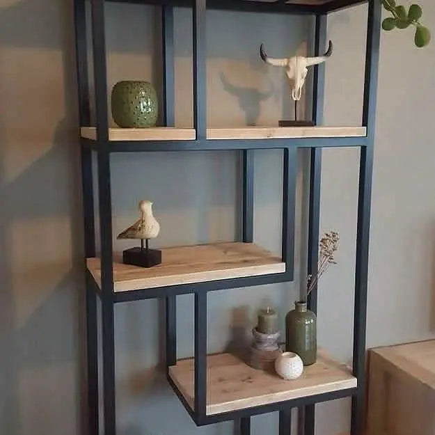 NArt111- وحدة تخزين بأرفف خشبية