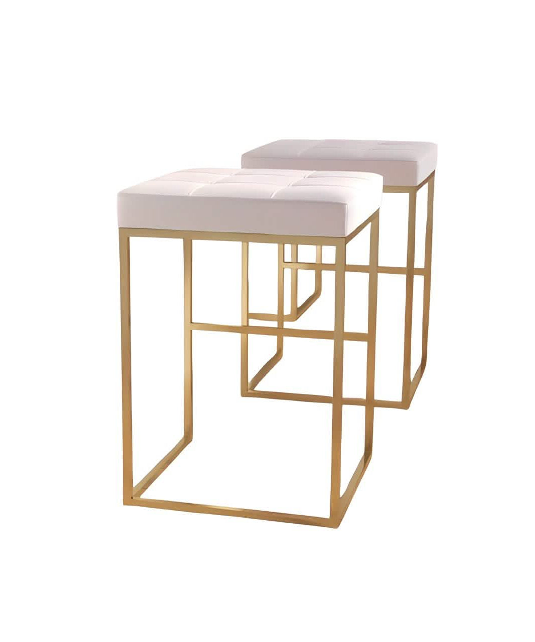 NArt247- Metal and leather bar chair