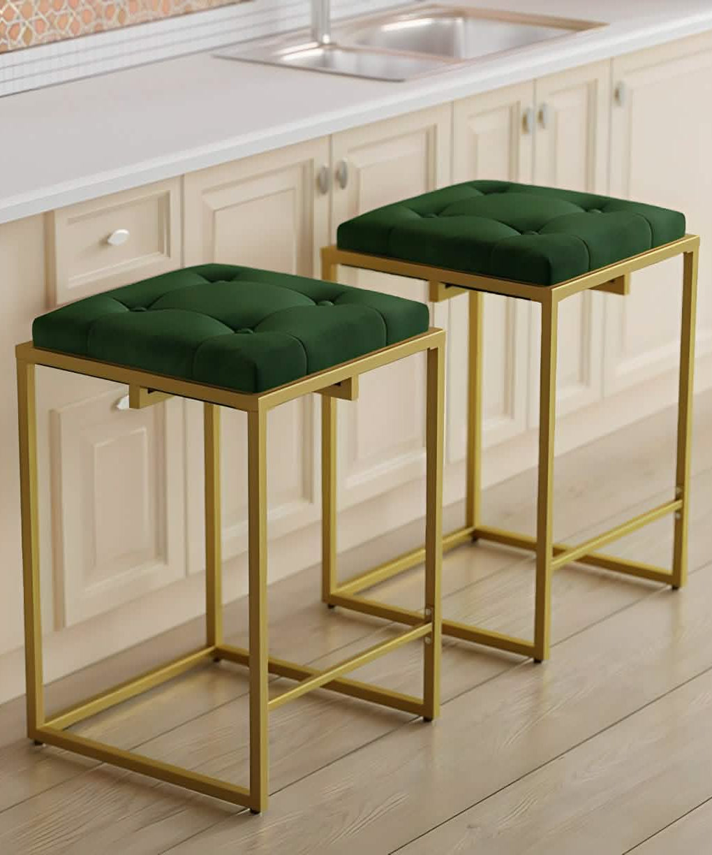 NArt259 - كرسي بار معدن و قماش