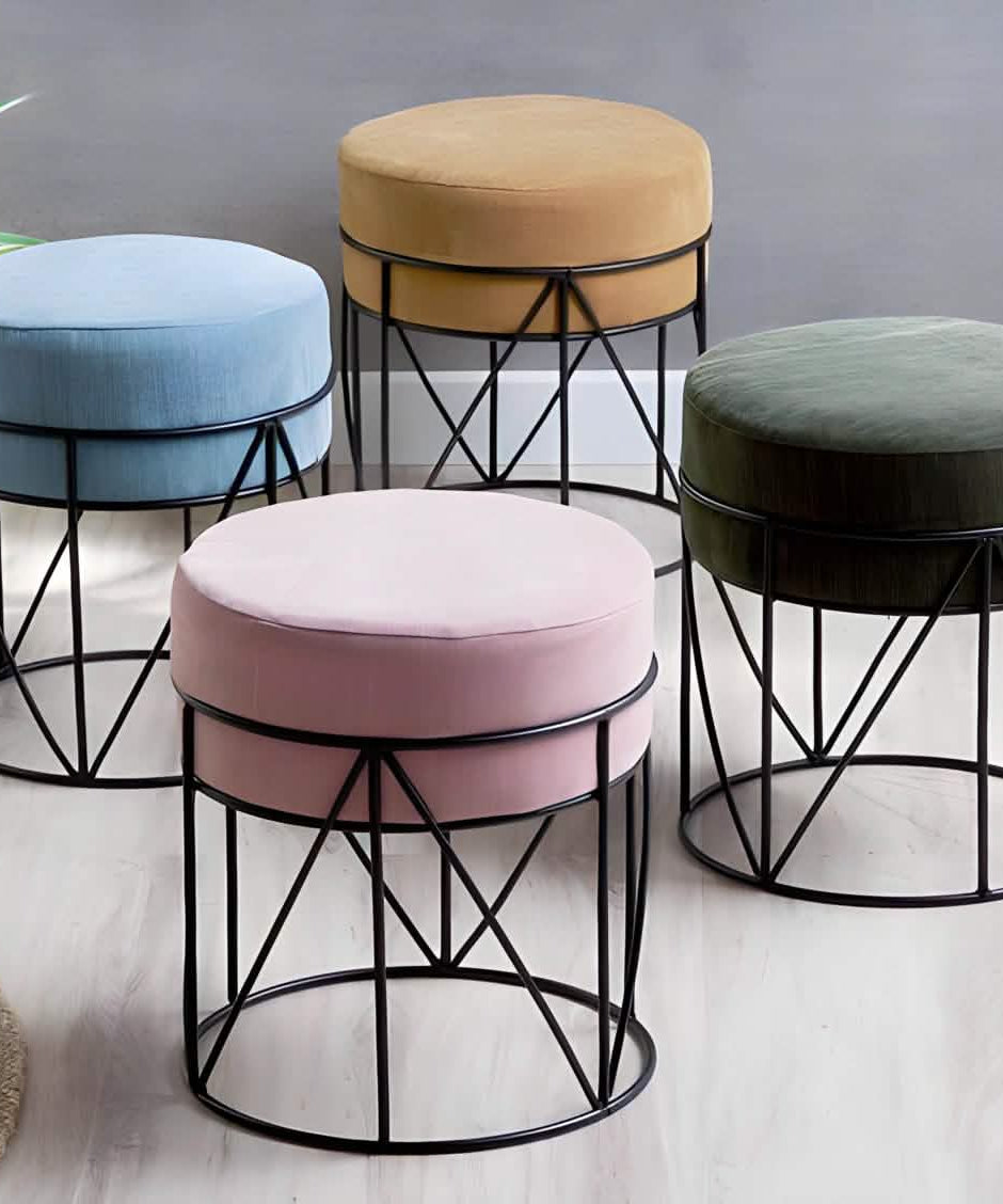 NArt260 - كرسي معدن و قماش