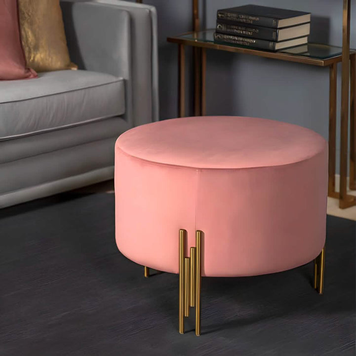 NArt264 - Metal and fabric pouf