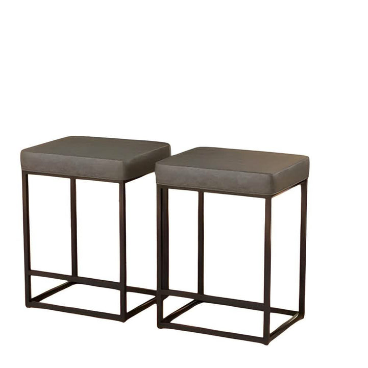 NArt266 - Metal and leather bar chair