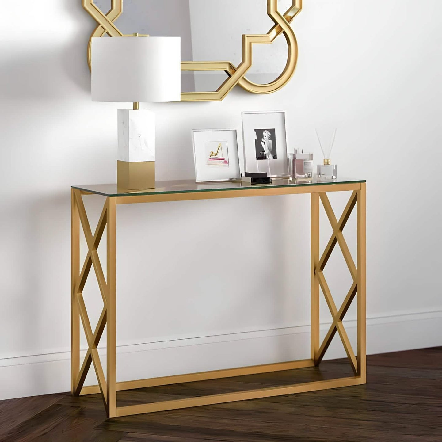 NArt131 - Glass Top Console 